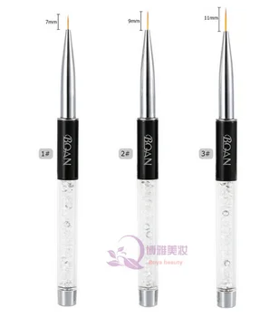 

by dhl or ems 500pcs Liner Drawing Brush Pen7mm 9mm 11mm Crystal Acrylic Nail Art Brushes UV Gel Painting Line Brush fashion