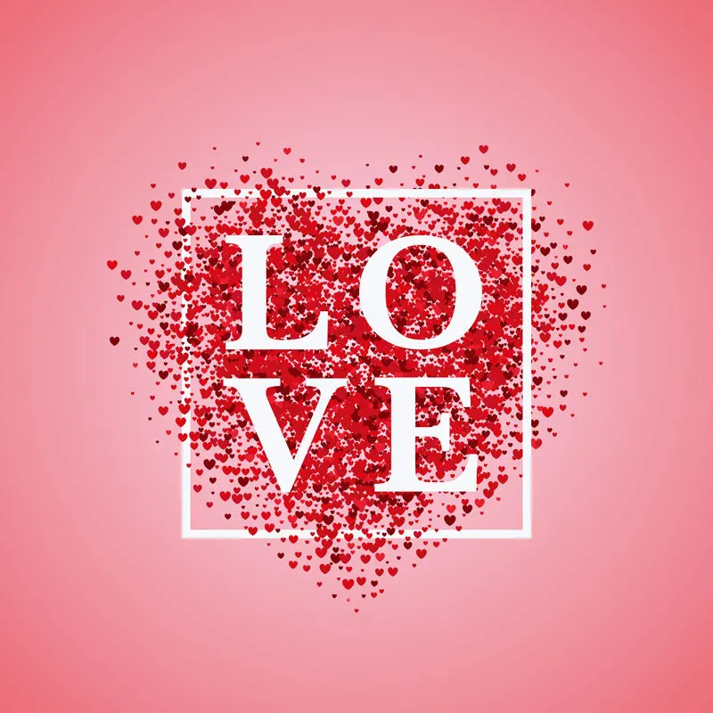 

KIDNIU 6x6ft Happy Valentine's Day Background for Studio Props Love Heart Vinyl Wallpaper Photography Backdrops qr123