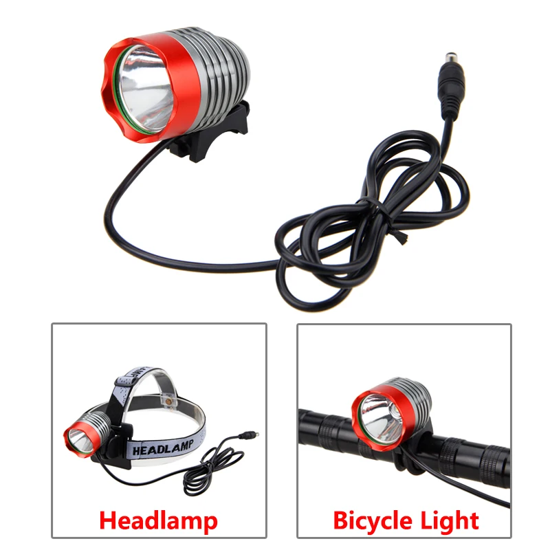 Best 8000 lumen T6 LED Bicycle Light Headlamp Front Head Torch Bike Headlight with Battery Pack+Charger 7