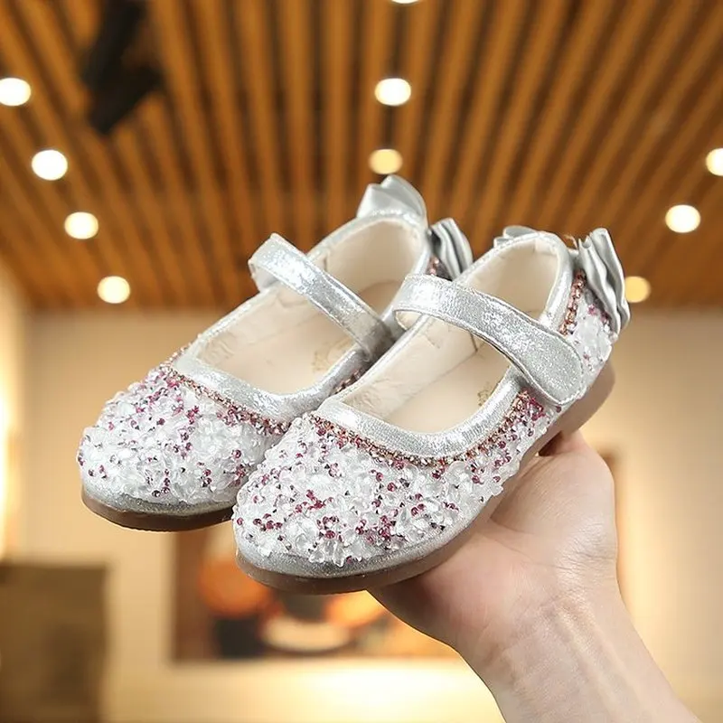 

Kids Shoes girls sneakers casual loafer spring summer girls dress shoes Rhinestone bow cute shoes little girls