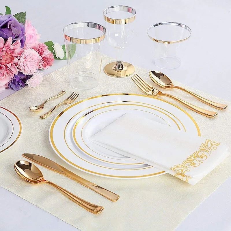 Одноразовые пластиковые тарелки для посуды, скатерть из розового золота, 7 шт., воздушный шар для свадьбы, вечеринки в честь рождения ребенка
