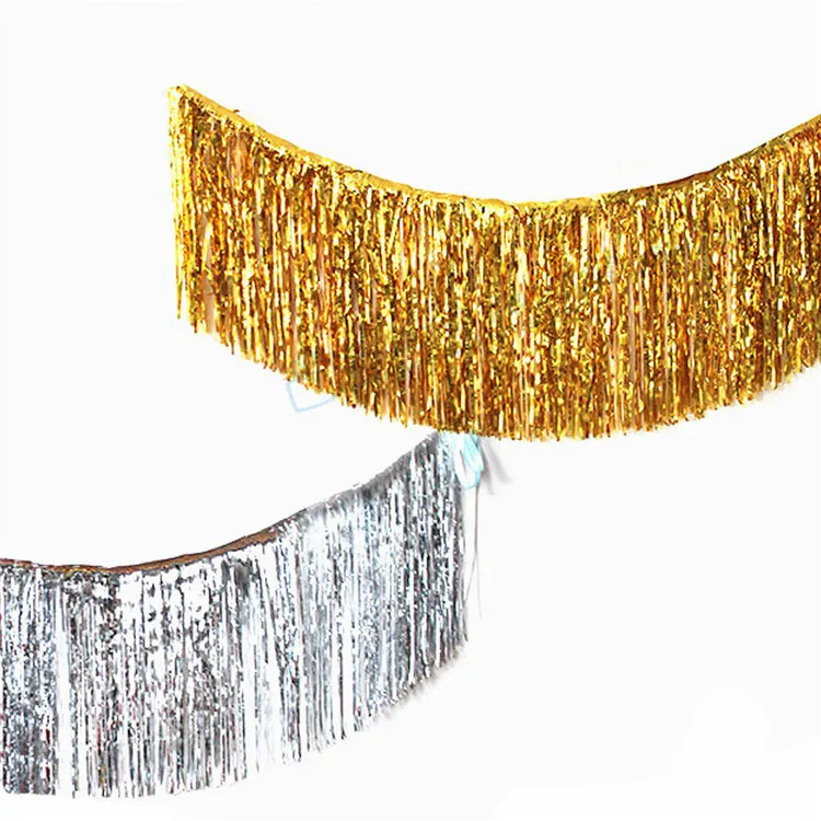 2pcs Gold/Silve Party Fringe Backdrop Sequin Wedding backdrops Tinsel