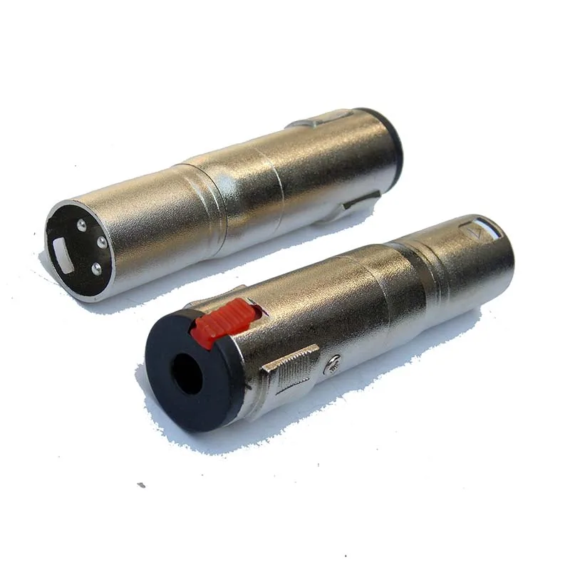 High Quality 20pcs/lot Locking Male XLR to Fml 1/4" 6.35mm stereo Jack Connector Adapterin
