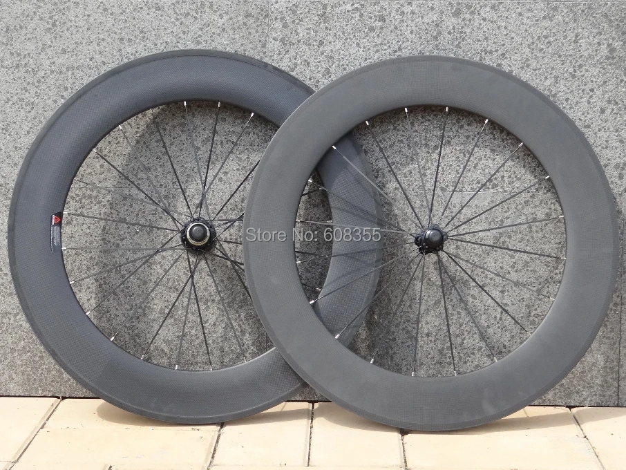 

FLX-WS-TW08 : Carbon Matt Cycling Road Bike Tubular Wheelset 88mm Bicycle Wheel Rim Basalt Brake , hub , Spoke