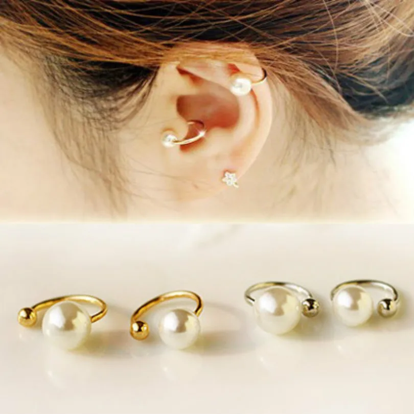 

Fashion Jewelry Pearl Ear Clips U Clips No Earrings Bohemia Statement Earrings New Clip Earrings Women's Elegant Earrings