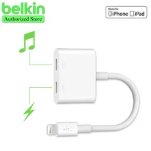 New Arrival Belkin MFi Certified 8 pin Lightning Audio Charge Rockstar Adapter Cable for iPhone 7