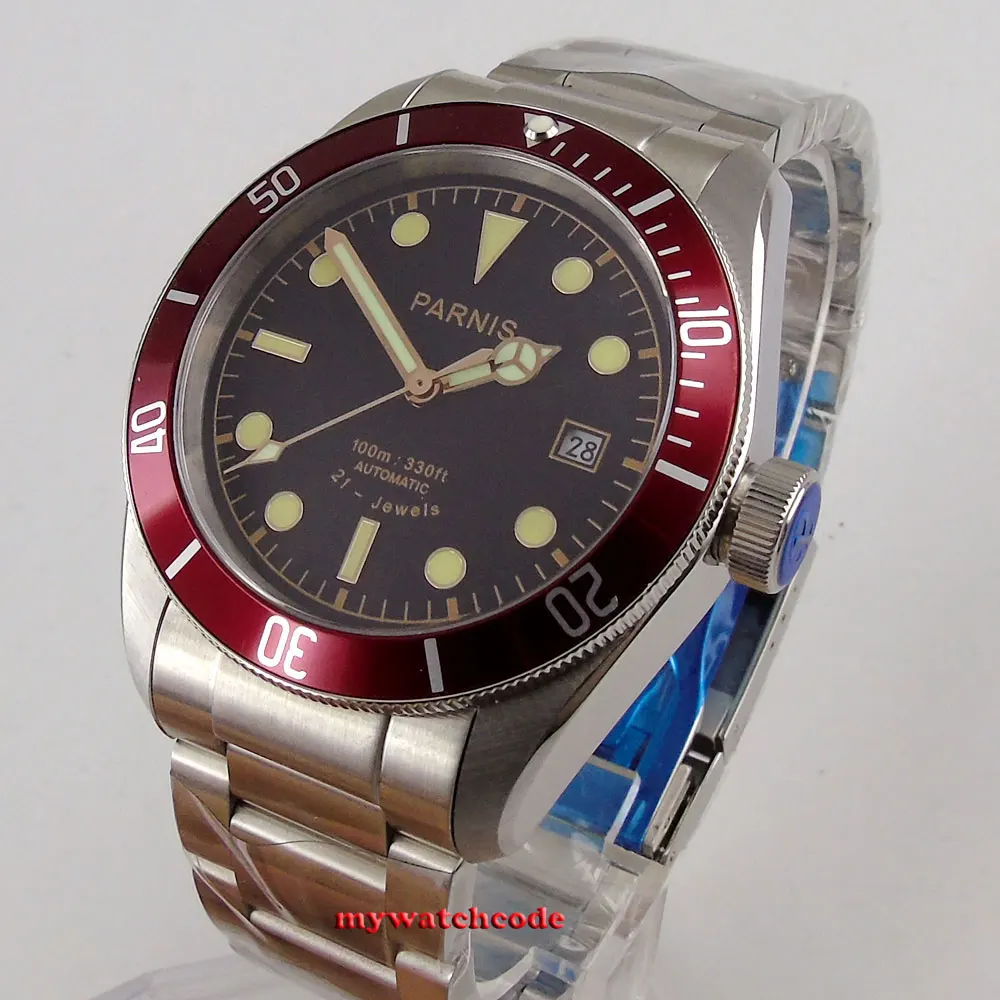 Luxury Brand Men's Watch Automatic Parnis 41mm Black Dial Super Luminous  Date 8215 Automatic Mechanical Mens Watches Wrist Watch - Mechanical  Wristwatches - AliExpress