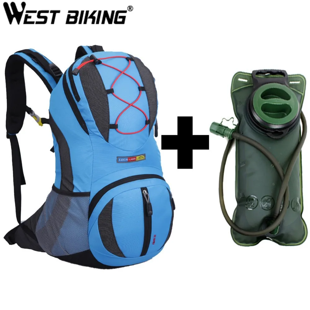 

WEST BIKING 22L Backpack Bike Rucksacks Packsack Road Cycling Bag Knapsack Travel Running Sport Cycling Backpack+2L Water Bag