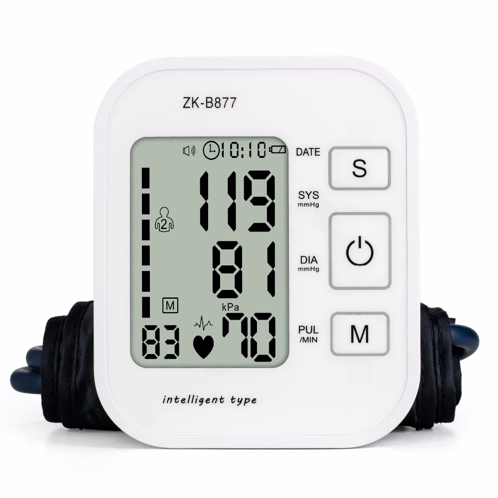 JZIKI Digital Lcd Upper Arm Blood Pressure Monitor Heart Beat Meter Machine Tonometer Sphygmomanometer for Measuring Automatic-1