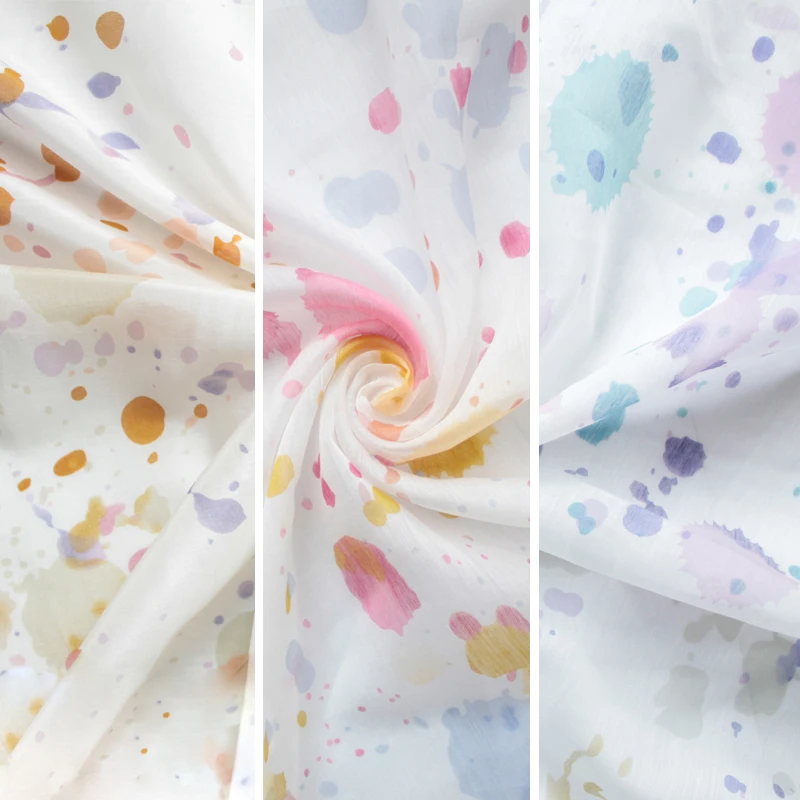 Stylish dot painting fabric ss 6895)fabric for diytencel