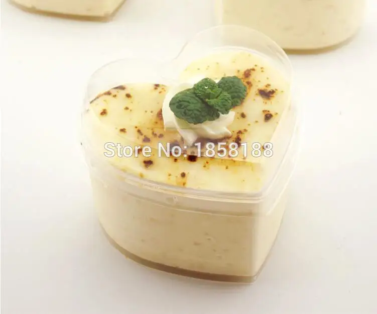

25pcs/lot 4OZ Hard Plastic Disposable Dessert Cake Cup With Lid Small 120ml Mini Cube Cup Fit Party Wedding Party