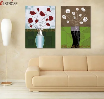 

CLSTROSE Two Pieces Combinated Modern Abstract Flower Painting Home Decorative Painting Buy Cheap Price Canvas Art Prints Online