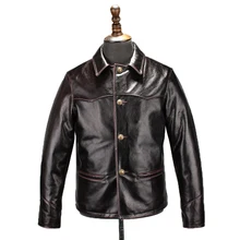 Прочитайте описание азиатский размер, хорошее качество, натуральная коровья кожа, винтажная воловья кожа, куртка brakeman 170307-1