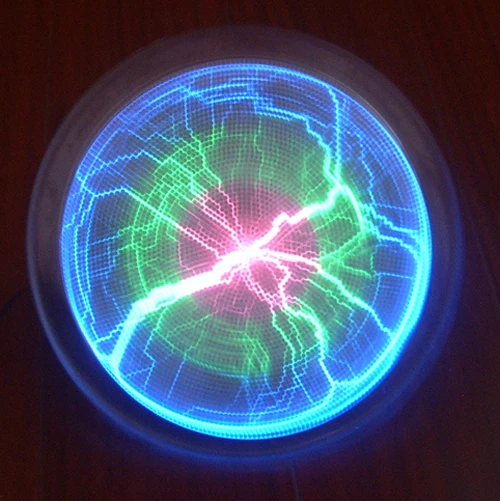 

12" Tri-color Lumin Disk Plasma Plate Lightning Lamp Holiday Disco Party Decor