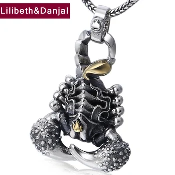

2019 Creative Poison Scorpion Pendant 100% 925 Sterling silver Jewelry Men Buddha Mantra Necklace Pendant fine Jewelry P22