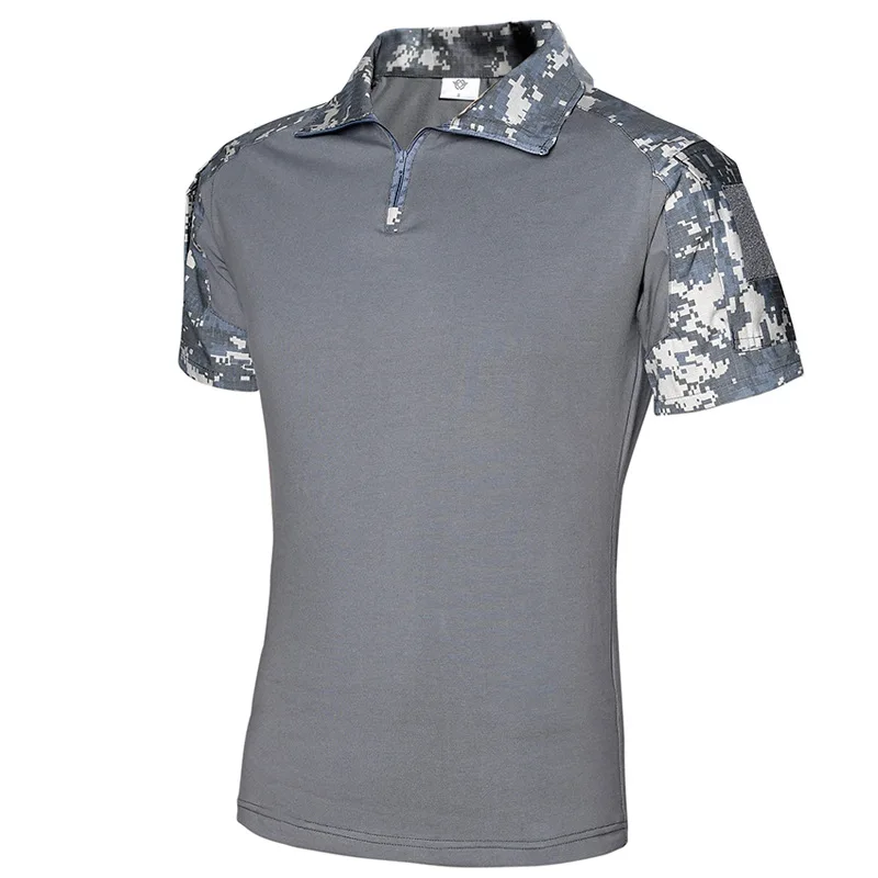 

Summer Military Style Camouflage Polo Shirt Men Casual Breathable Fabric Tactical Polo Shirts Slim Quick Dry Camo Polos
