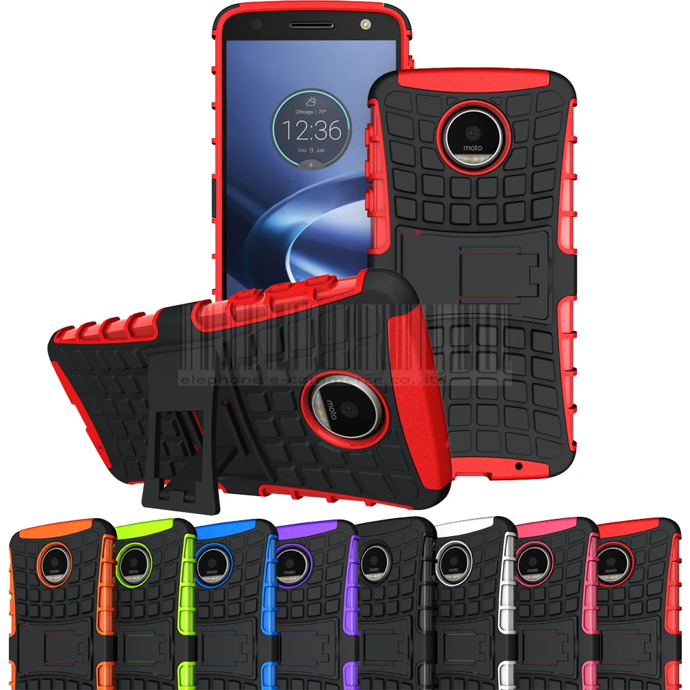 

Dual Layer PC+TPU Armor Shockproof Protective Kickstand Rugged Case For Motorola Moto Z XT1650/Moto Z Force Droid Cover