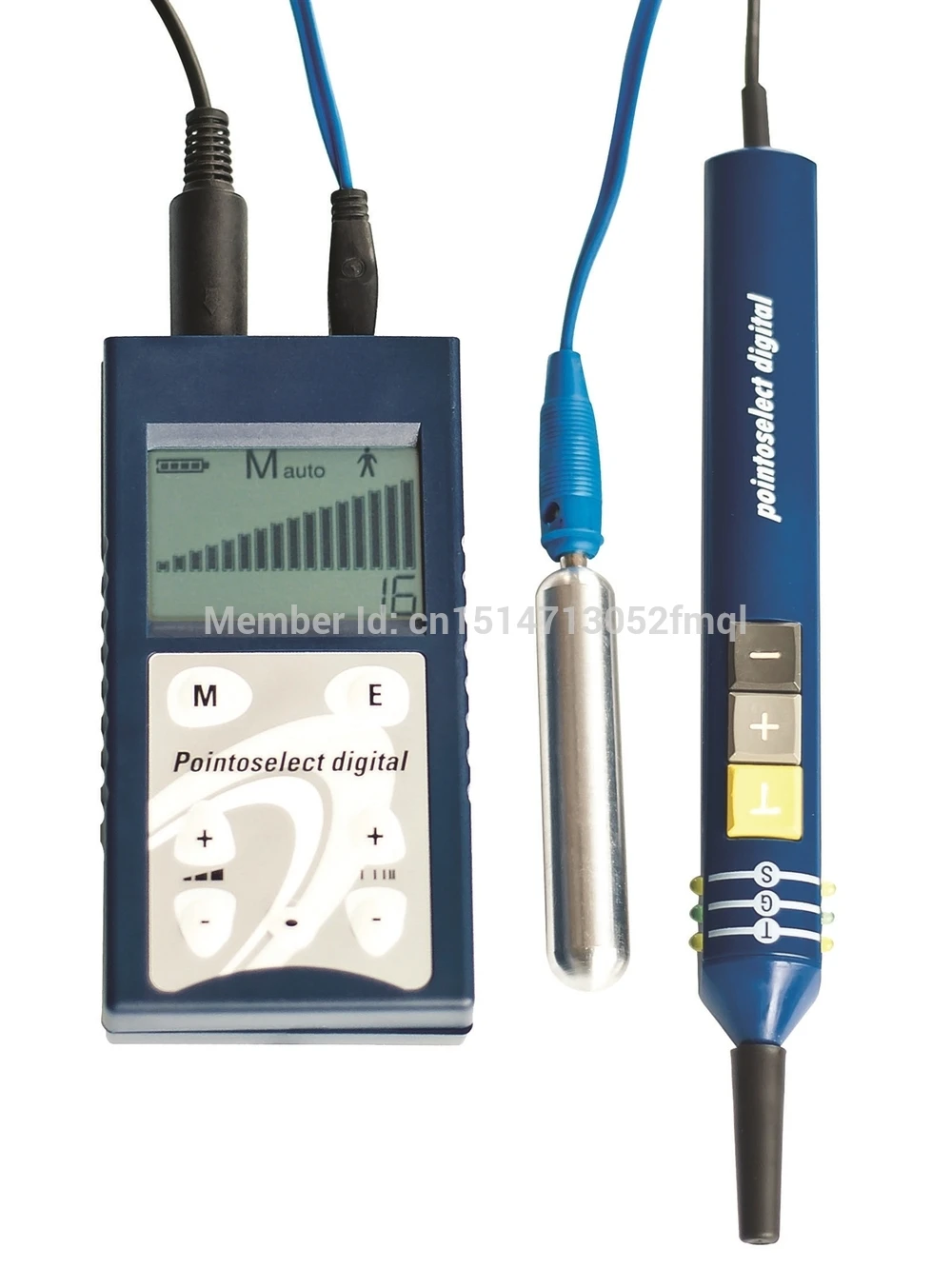 

Pointoselect Digital point finder for auricular and body acupuncture with integrated PuTENS stimulation with LCD display