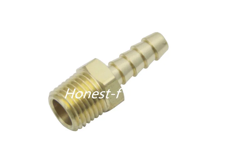 

Brass Barbed Fitting Coupler / Connector 1/4" Male BSPT x 1/4"(6mm)Hose Barb Fuel Gas