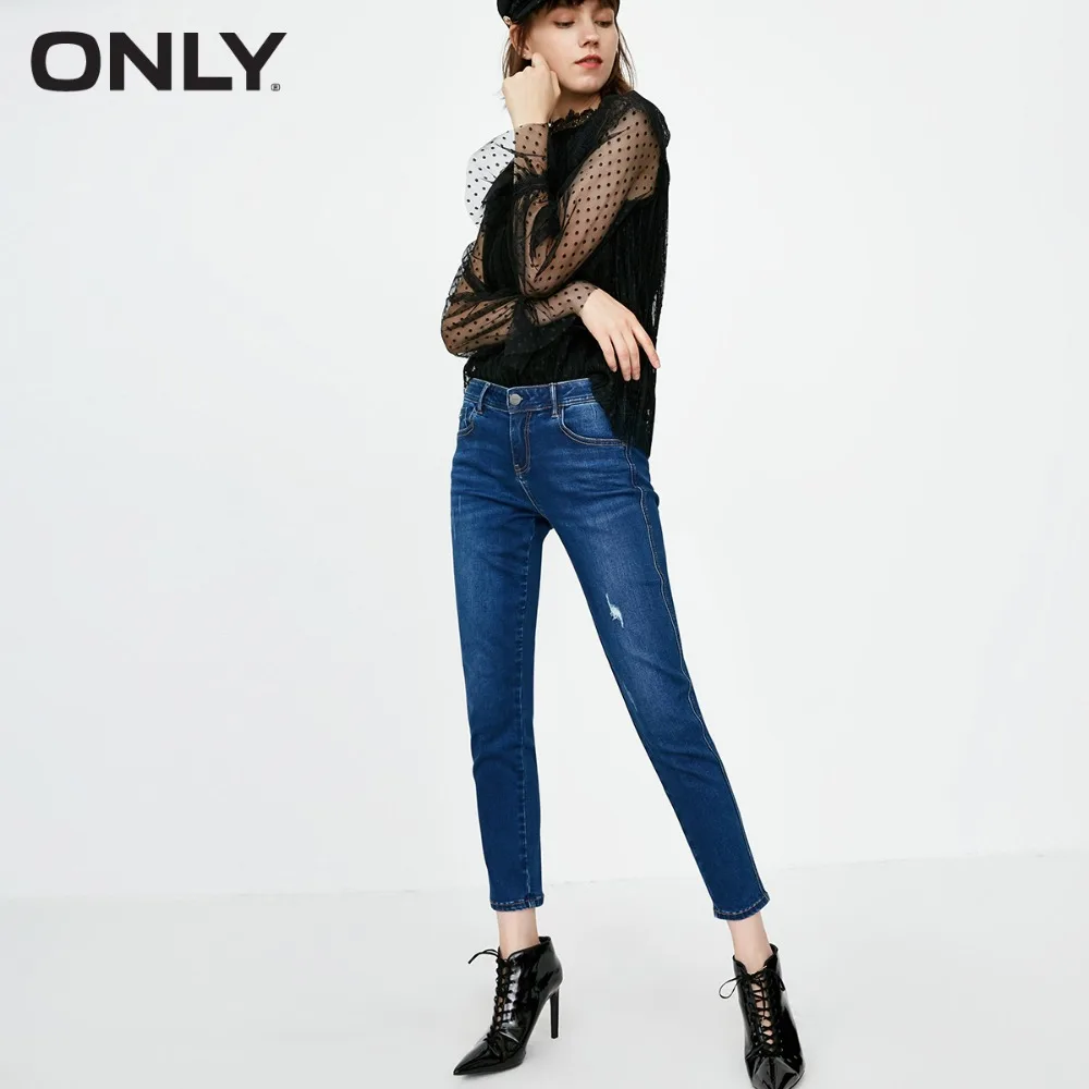 

ONLY2019 Women's autumn new low waist skinny cropped jeans | 118349574