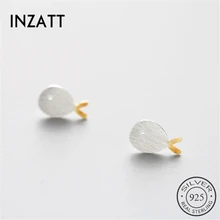 INZATT милые Настоящее серебро 925 проба серьги-гвоздики антиаллергический булавка Чудесный дизайн в виде животного ювелирные изделия Bijoux для летней вечеринки подарок