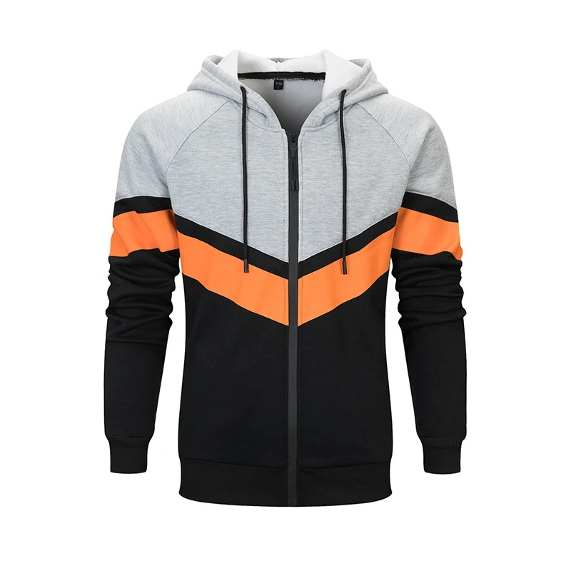 Drop Shipping Hoodies Men Set Long Sleeve Hooded Sweatshirt Hoodie Tracksuit Men Active Suit Zipper Outwear 2PC Jacket+Pants Set