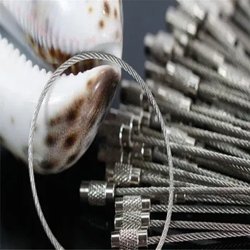 

2018 5PCS Stainless Steel Wire Keychain Cable Key Ring For Outdoor Hiking Camping Safety & Survival Z922