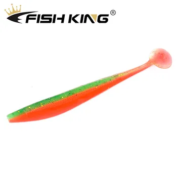 

FISH KING 5pcs/pack Fishing Lures Soft Lure Shad Silicone Baits 90mm T-tail Wobblers Swimbait Artificial Bait Fishing Tackle