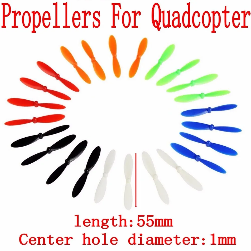 

4PCS 2A2B X4 H107 H107C H107D 5.5cm 55mm 1mm Propellers Main Blade RC 4-Axis 6-Axis Quadcopter Rc Spare Parts Part Rc Helicopter