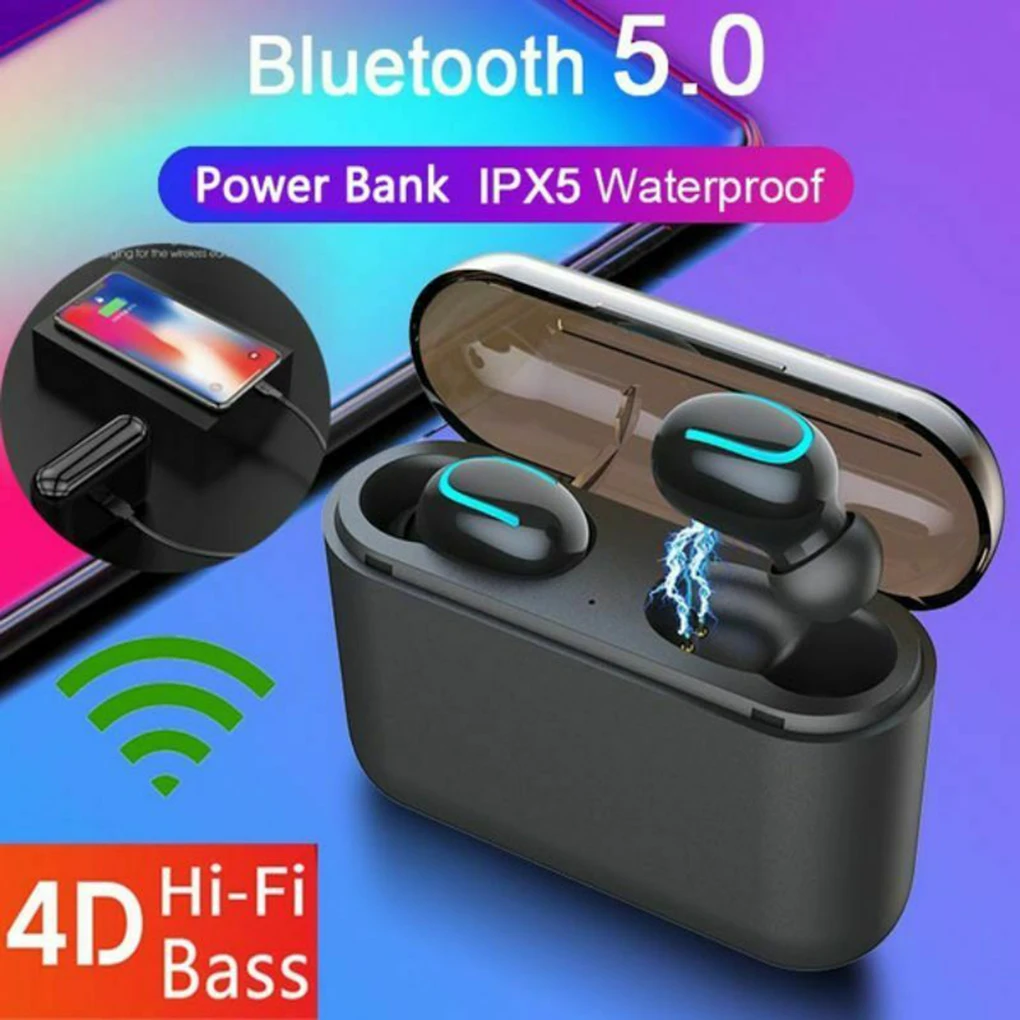 

Bluetooth 5.0 Headset TWS Wireless Earphones Binaural Call Mobile Power Earbuds Stereo Earphones
