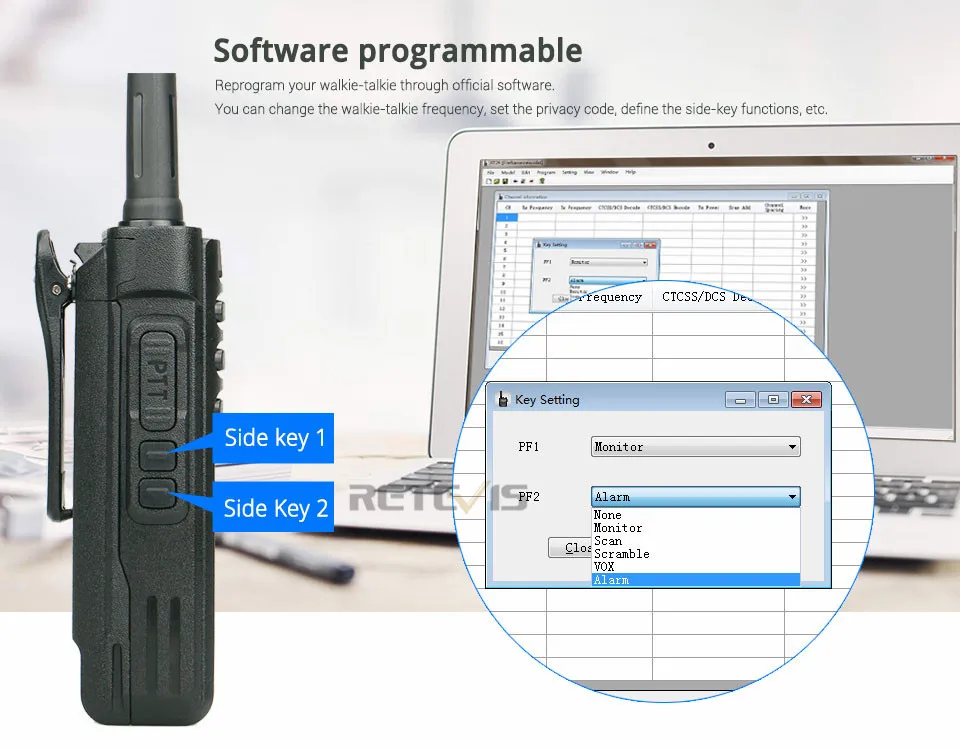 2 шт. 10 Вт рация Retevis RT29 UHF 400-480 МГц VOX сканирования батарея ёмкость 3200 мАч 2 способ радио КВ трансивер