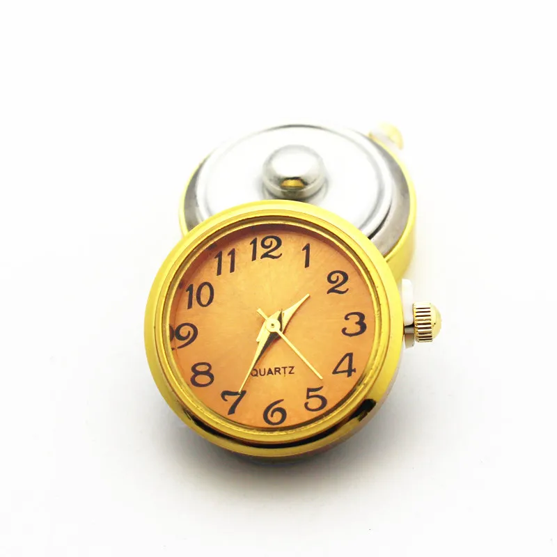 Golden Watch snaps buttons Round DIY Alloy Snap Watch for ginger snaps