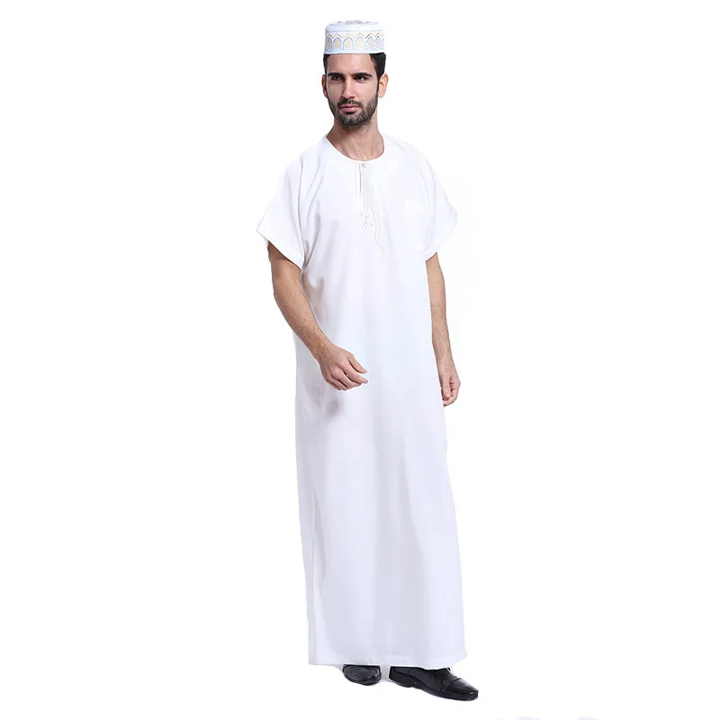 Casual Short sleeve thobe for men muslim pakistan islamic