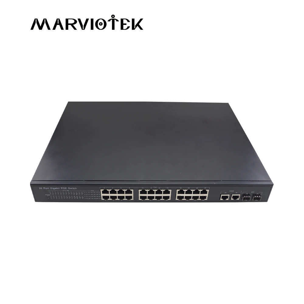

24 CH all Gigabite Optical port POE Switch 10/100/1000M 100m Distance for IP Camera Poe CCTV System double SFP Optical port