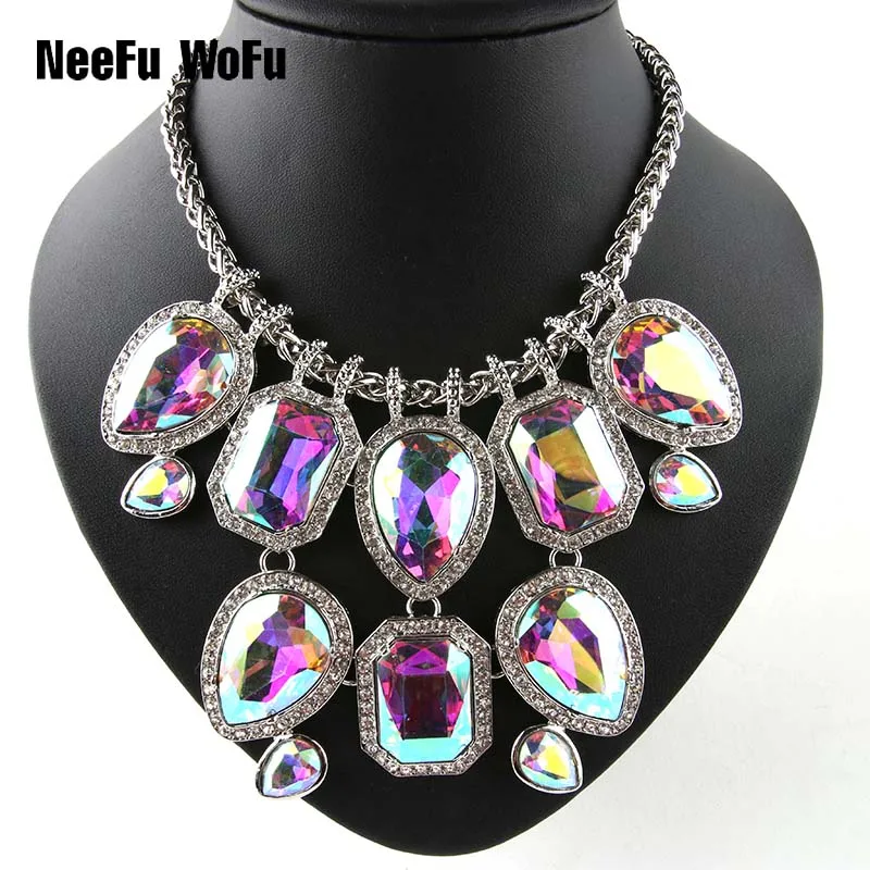 Rhinestone Choker Glass Big Necklace pendants Europe and America charm Necklaces Christmas Gift Necklace luxury jewerly Rhinestone Choker Glass Big Necklace pendants Europe and America charm Necklaces Christmas Gift Necklace luxury jewerly
