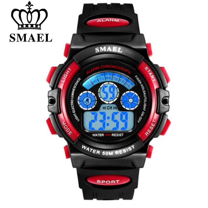 SMAEL Детские светодиодные цифровые часы Relogio Feminino спортивные дети мультфильм Relojes