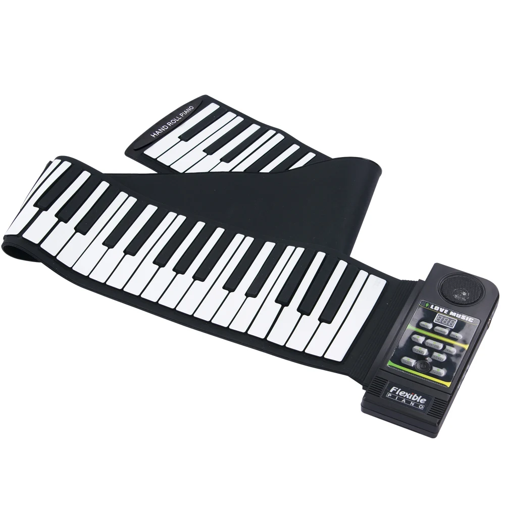 

High Quality 88 Key Electronic Piano Keyboard Silicon Flexible Roll Up Piano with Loud Speaker