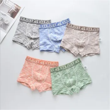 

new fashion Brand high quality boys cotton boxer shorts panties kids underwear for 2-16 years old teenager 5 pcs/lot ctnm Parent
