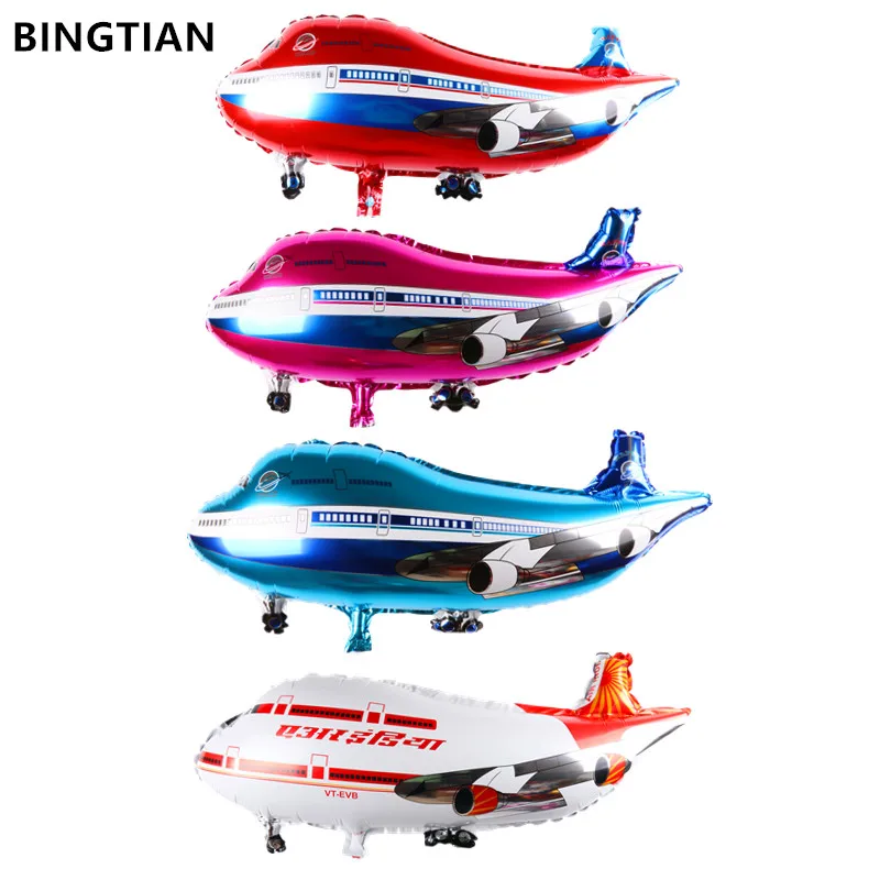 

BINGTIAN super large air passenger plane shape aluminum BALLOON Birthday Party Decoration balloon toy wholesale