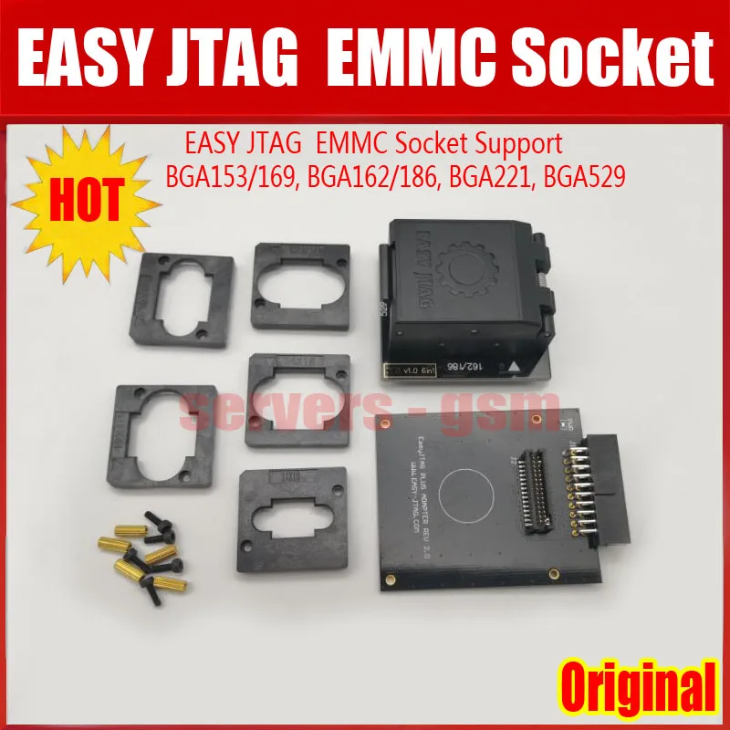 Легкий JTAG плюс коробка EMMC разъем(BGA153/169, BGA162/186, BGA221, BGA529