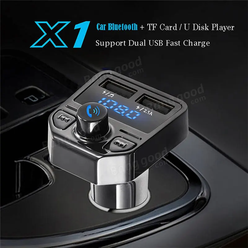 VEHEMO 5 В/2.1A 12-24 В автомобиля Зарядное устройство Bluetooth автомобиля Mp3 Dual USB AUX Вход fm-передатчик Беспроводной сигареты Зарядное устройство