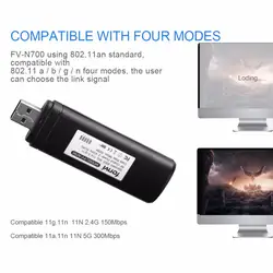 Новое обновление для samsung ТВ-карты беспроводной локальной сети USB 2,0 адаптер Wi-Fi Dongle для samsung Smart tv ЖК-Настольный Ноутбук FV-N700