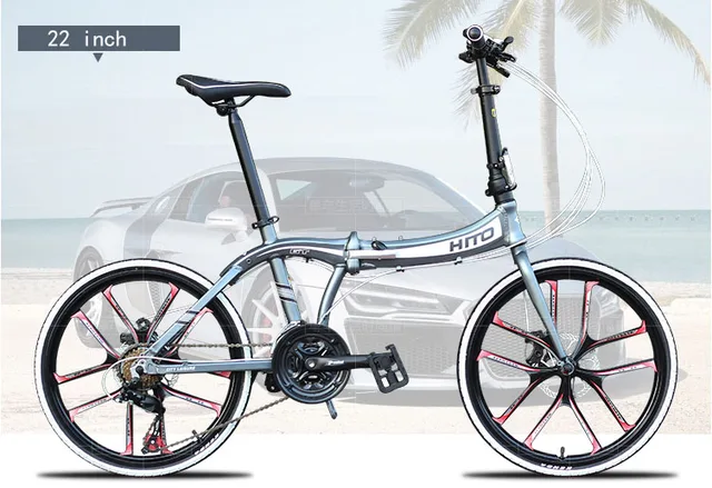 folding bike 22 inch wheels