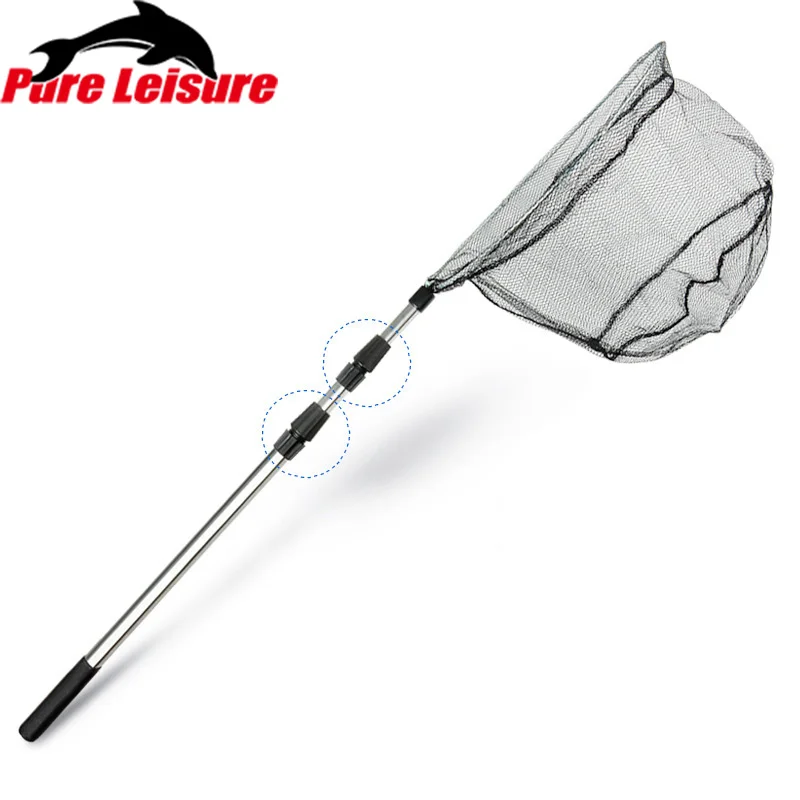 

PureLeisure Aluminum Alloy Retractable Fishing Net 180/210cm Telescoping Foldable Landing Net Pole for Fly Fishing Accesorries