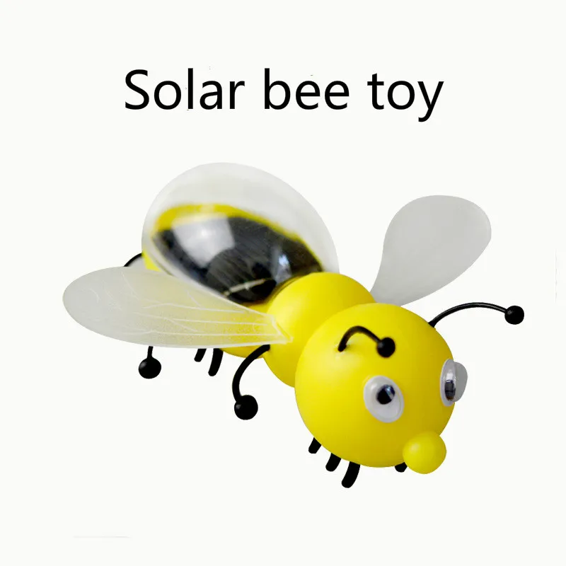 Lovely ABS Bee Insect Shaped Solar Power Toy Kids Educational Toy Kid