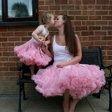 2017 paternity kids bow Skirt autumn Europe style children tutu skirts adult pettiskirt mother daughter matching