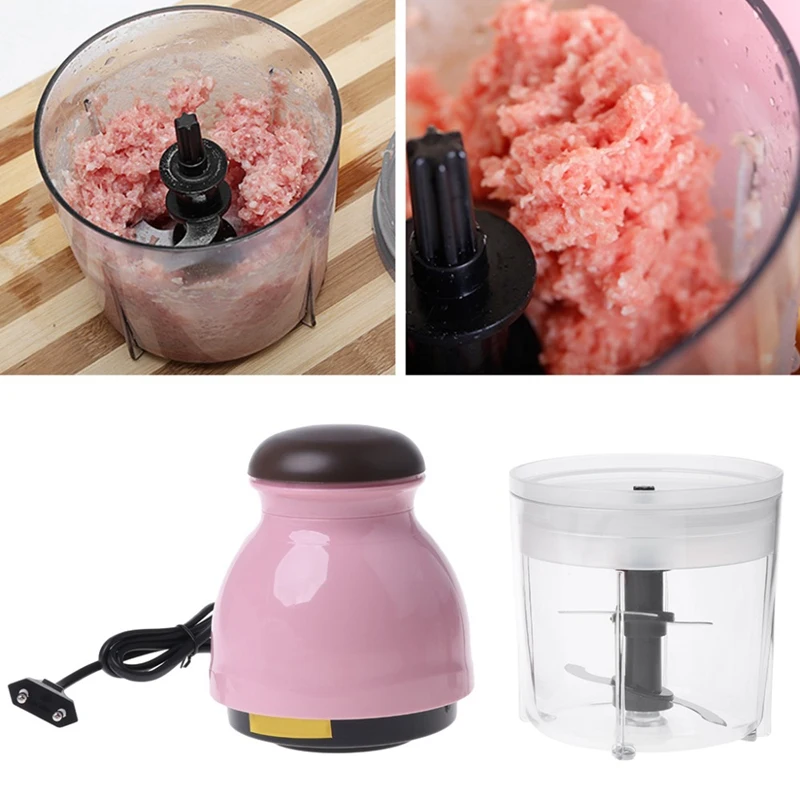 300W Eu Plug Mini Electric Meat Grinder Food Processor Vegetable Fruit Blender Chopper 600Ml-Eu Plug