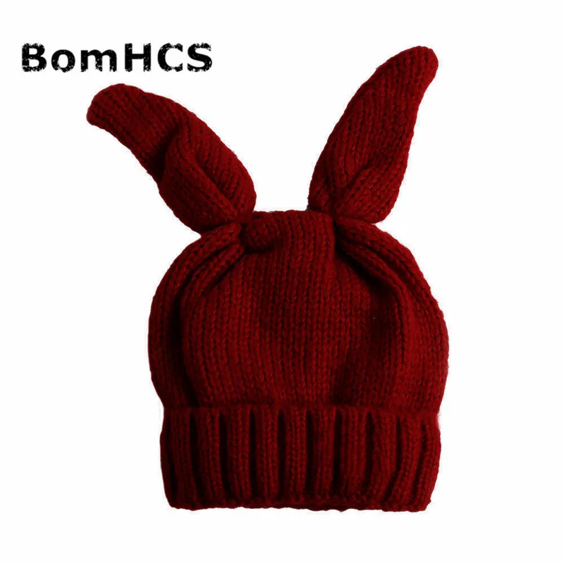 BomHCS ручной работы кролика большие уши шапочка ушами зима теплая Кепки взрослых или детей