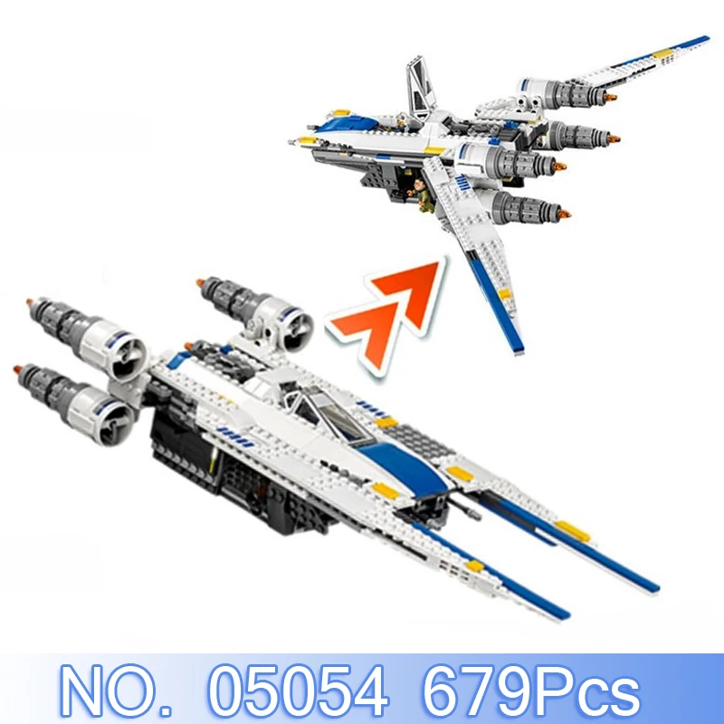 

Lepin 05054 679Pcs Star Wars Figures The Rebel U-Wing Fighter Model Building Kit Blocks Bricks Compatible Legoing 75155 Sets Toy