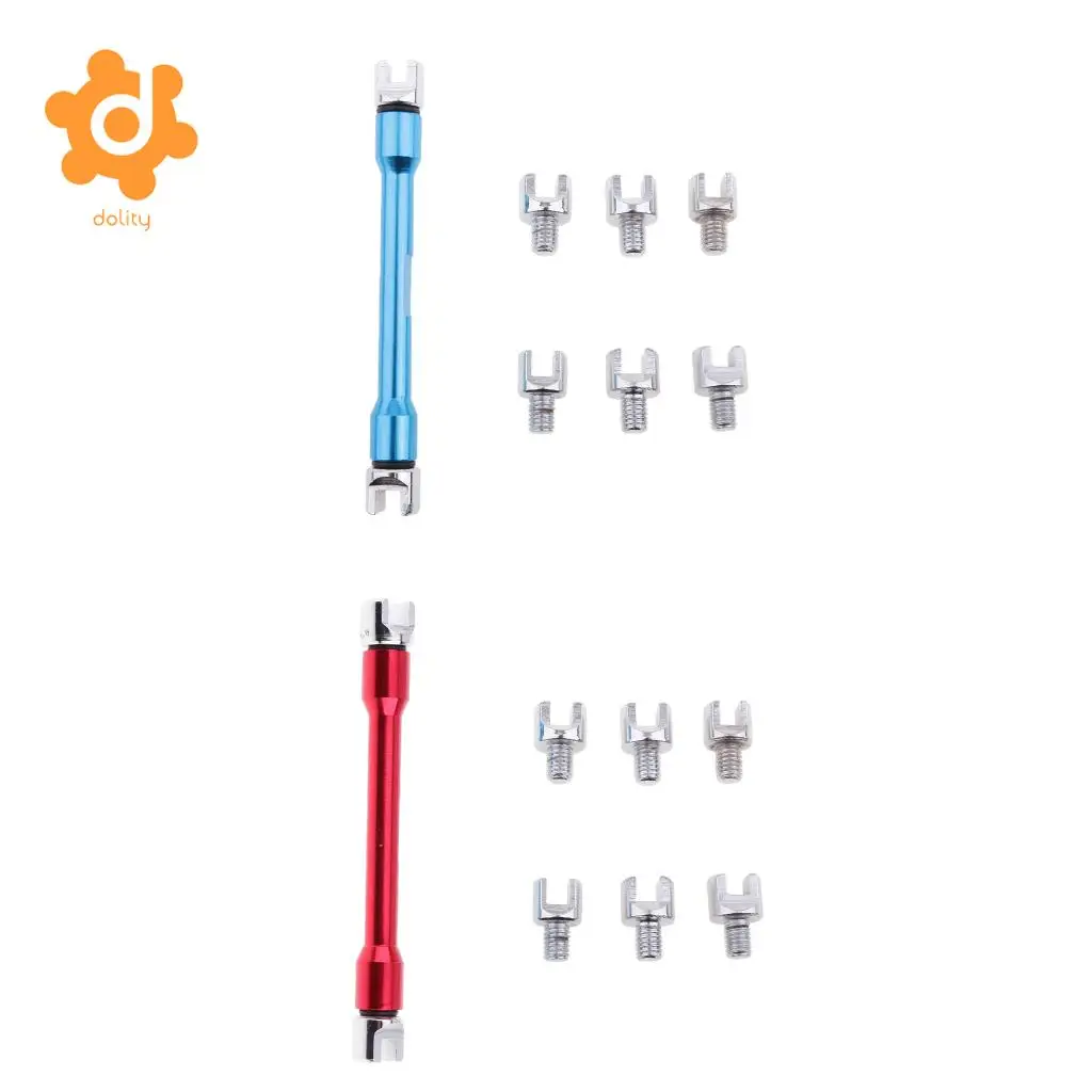 Red & Blue Motorcycle Wheel Spoke Wrench Set Handle Repair Tool 5.4mm-6.8mm